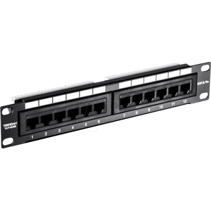 Trendnet TRN TC-P12C5E - Patchpanel, 12-Port, Cat.5e, 1 HE