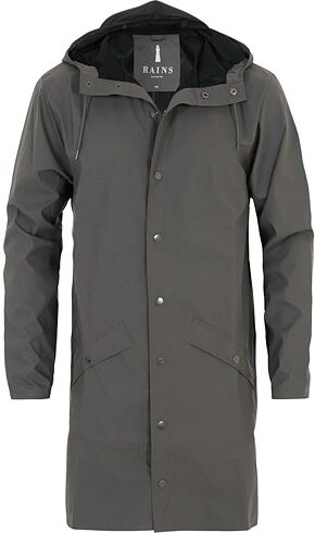 RAINS Long Jacket Charcoal men L/XL Grå