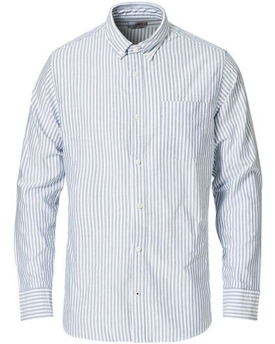 NN07 Levon Button Down Stripe Oxford Shirt White/Blue men XXL Blå