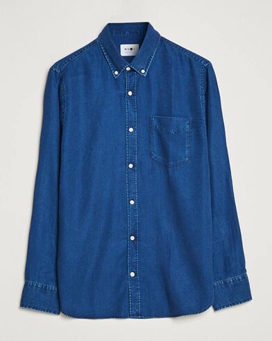 NN07 Levon Tencel Denim Shirt Dark Indigo men XL Blå