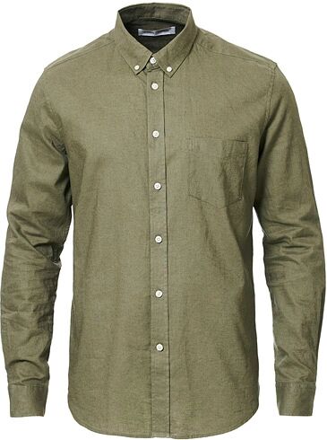 Samsøe & Samsøe Liam Linen Shirt Deep Lichen Green men L Grøn