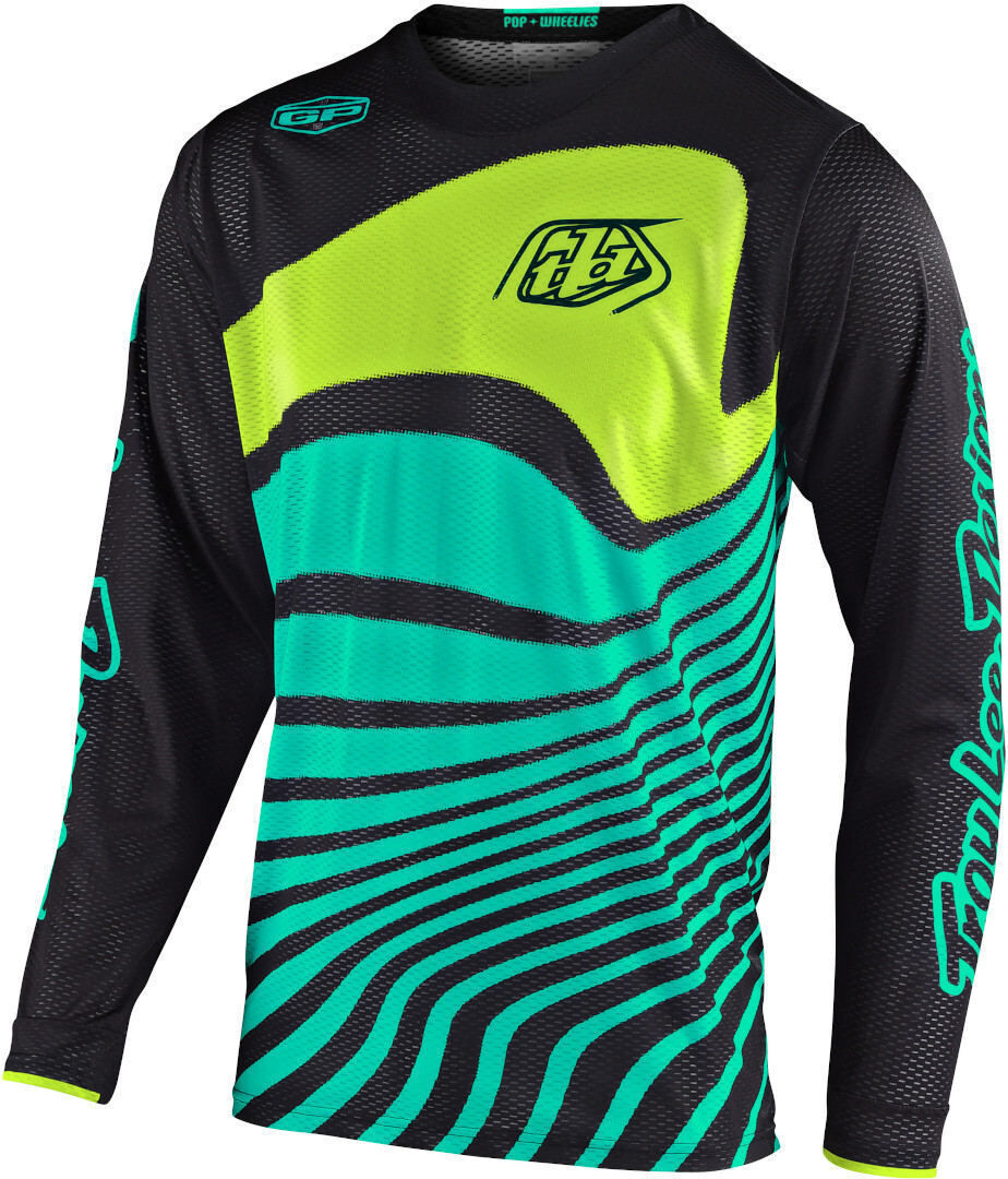 Troy Lee Designs GP Air Drift Motocross Jersey Schwarz Grün XL