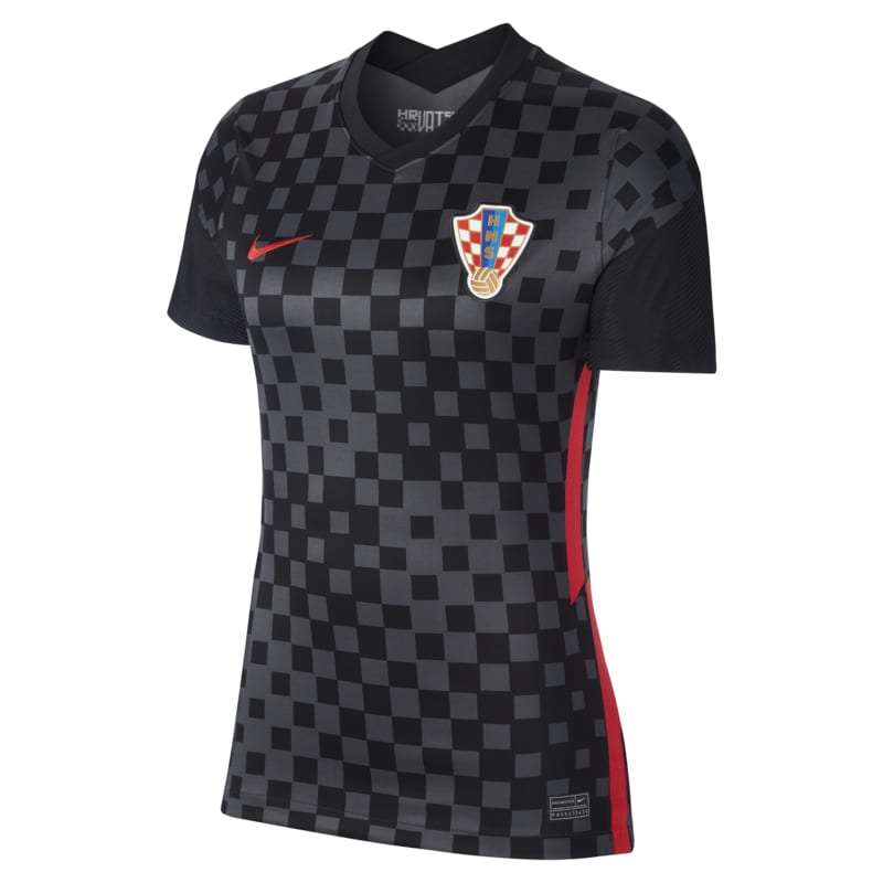 Nike Croatia 2020 Stadium Away Women's Football Shirt - Black - size: XS, S, M, L, XL