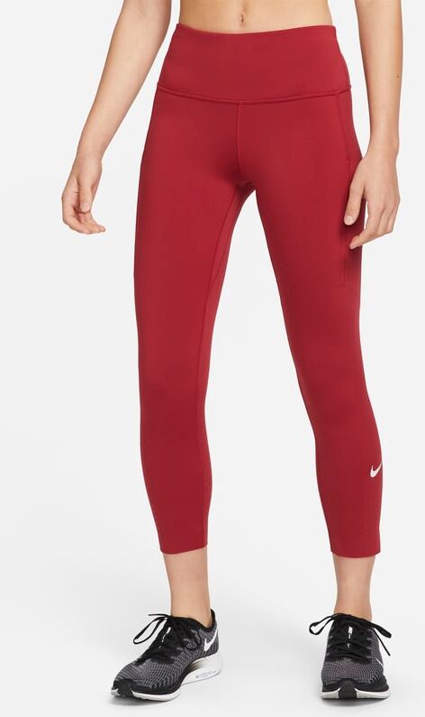 Nike Epic Luxe Women's Mid-Rise Crop Pocket Running Leggings - Red - size: XS, M, L, XL, XXS, S