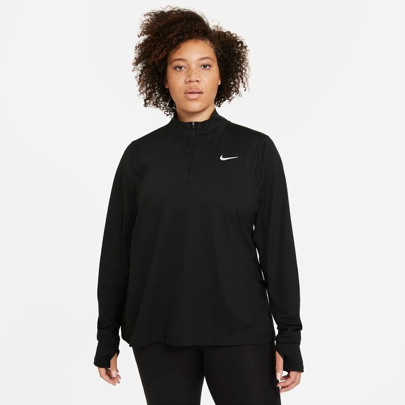 Nike Women's 1/2-Zip Running Top - Black - size: 3X, 1X, 2X
