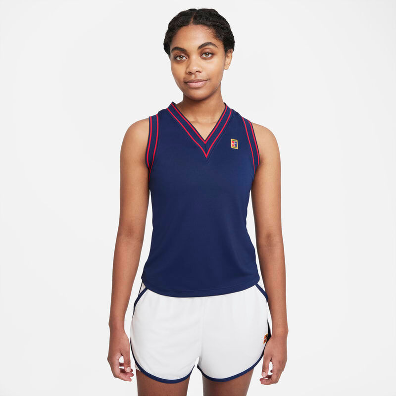 NikeCourt Dri-FIT Slam Women's Tennis Tank - Blue - size: S, M, XL, L