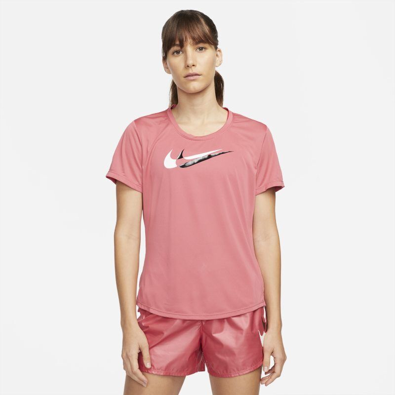 Nike Dri-FIT Swoosh Run Women's Short-Sleeve Running Top - Pink - size: XS, S, M, L, XL