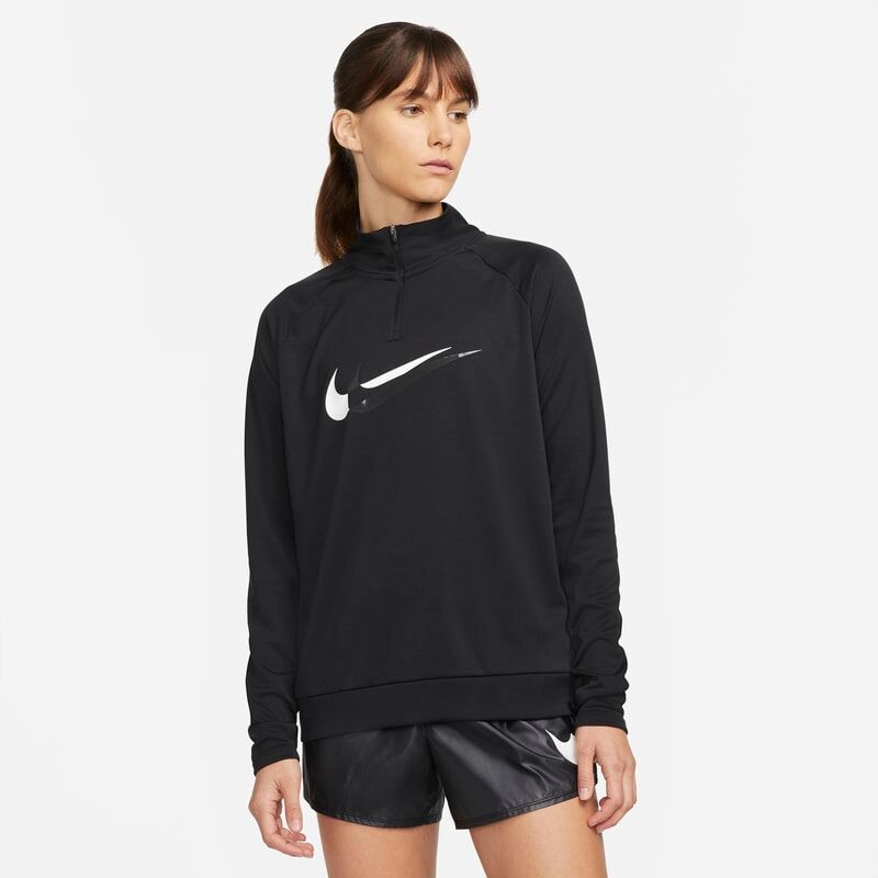 Nike Dri-FIT Swoosh Run Women's 1/4-Zip Running Midlayer - Black - size: XS, M, S, L, XL