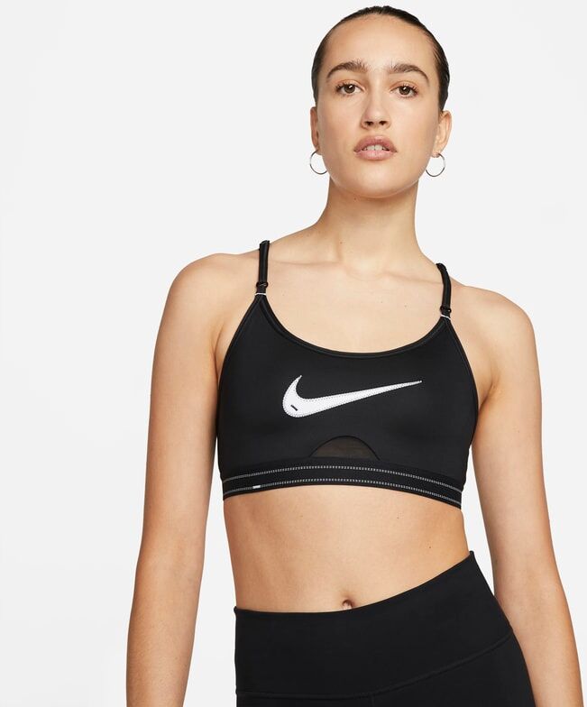 Nike Dri-FIT Indy Women's Light-Support Padded Graphic Sports Bra - Black - size: XS, S, M, L, XL, 2XL