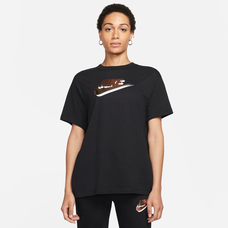 Nike Sportswear Essentials Women's Short-Sleeve Printed Top - Black - size: S, XS