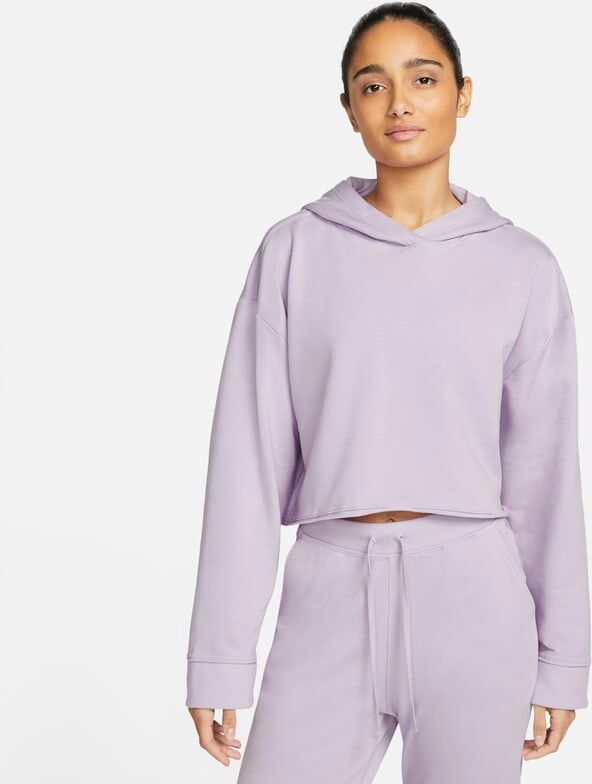 Nike Yoga Luxe Women's Cropped Fleece Hoodie - Purple - size: XS, S, M, L, XL, 2XL