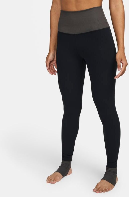 Nike Yoga Dri-FIT Luxe Women's 7/8 High-Rise Colour-Block Leggings - Black - size: XS, S, M, L, XL