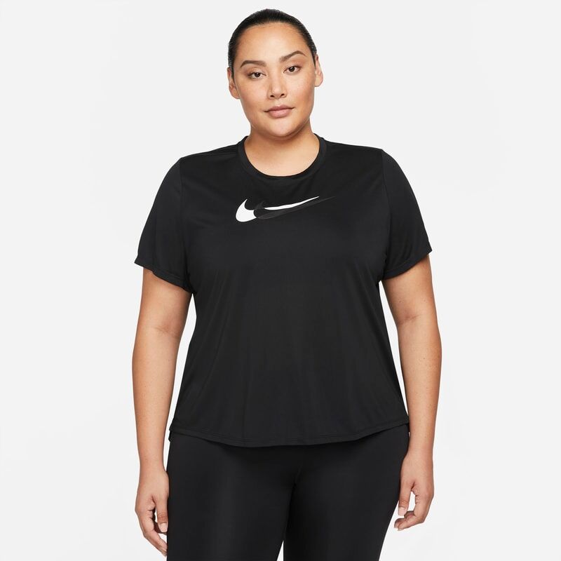 Nike Dri-FIT Swoosh Run Women's Short-Sleeve Running Top - Black - size: 1X, 2X, 3X