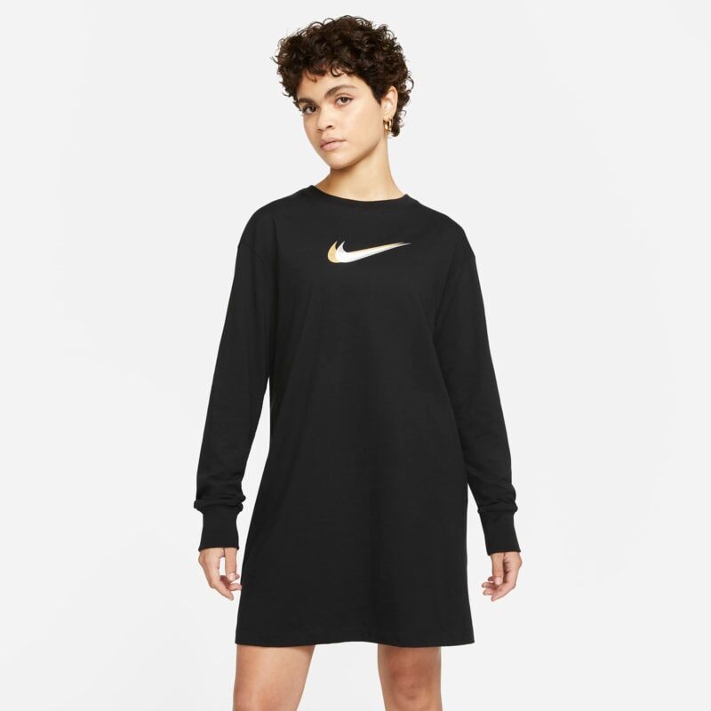 Nike Sportswear Women's Long-Sleeve Dance Dress - Black - size: XS, S, M