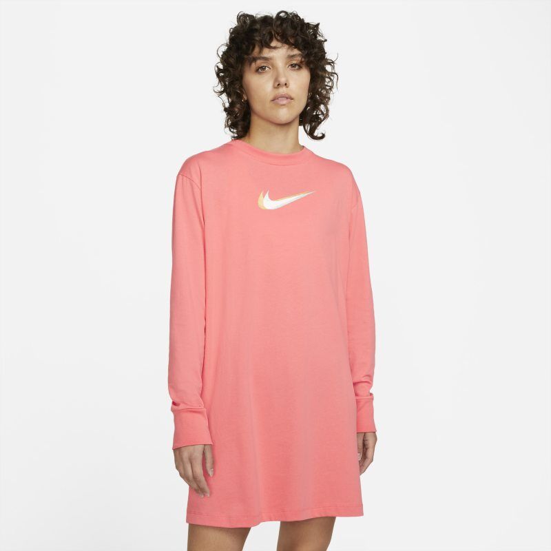 Nike Sportswear Women's Long-Sleeve Dance Dress - Pink - size: XS, S, M, L