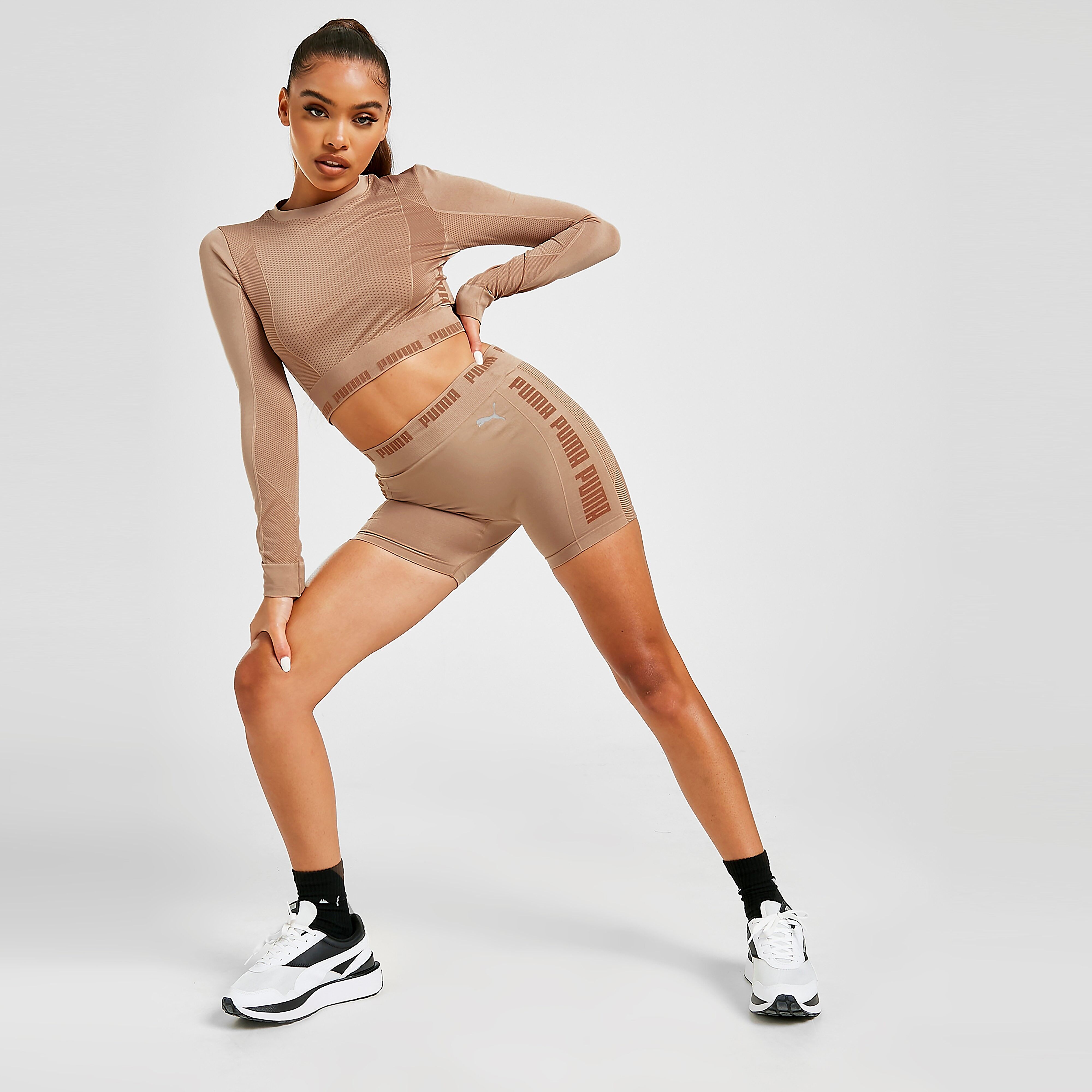 Puma evoKNIT Seamless 5" Shorts - Brown - Womens  size: XL