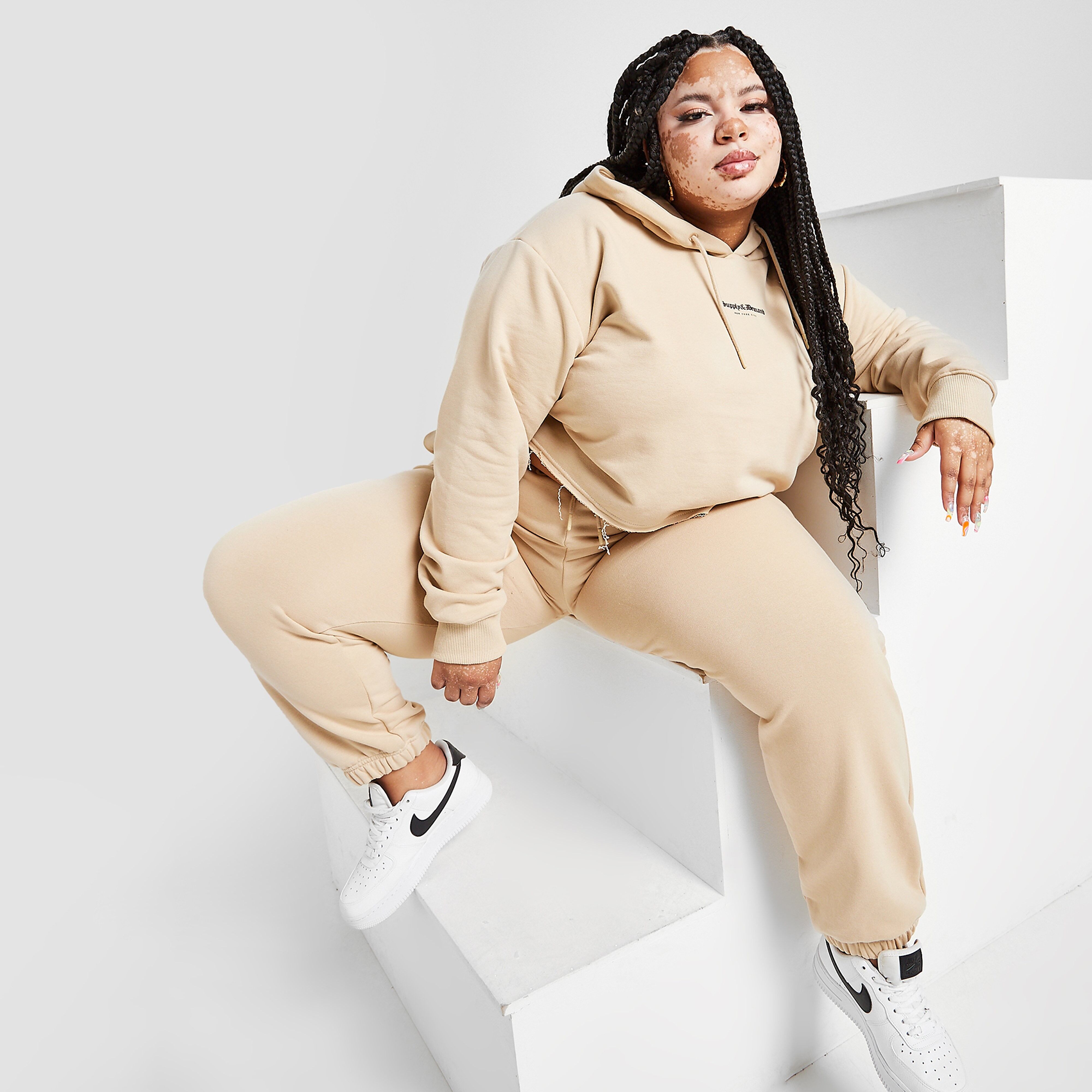 Supply & Demand Gothic Plus Size Joggers - Beige - Womens  size: XL