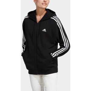 Adidas Sportswear Kapuzensweatjacke »ESSENTIALS 3STREIFEN FRENCH TERRY... Black / White  S