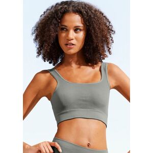 LASCANA Crop-Top »- Seamless Top«, mit Rippstruktur grün  XS (32/34)