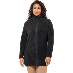 Jack Wolfskin Fleecejacke »HIGH CURL COAT W«, warmer Sherpa Fleecemantel black  XS