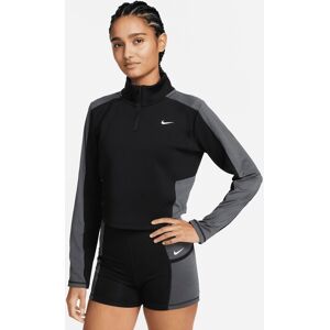 Nike Trainingsshirt »Dri-FIT Femme Women's Half-Zip Long Sleeve Cropped Top« BLACK/IRON GREY/WHITE  S (34/36)