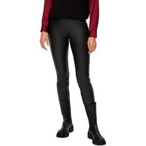 s.Oliver Leggings, in Leder-Optik und Extra Slim black Größe 34