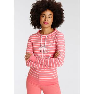 KangaROOS Sweatshirt, mit sportlichem Stehkragen und maritimen Druck pink-weiss Größe 36/38 (S)
