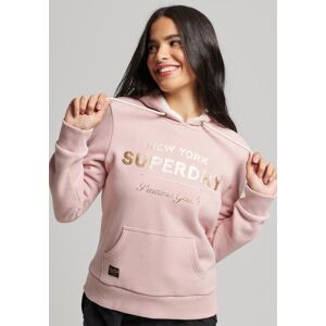 Superdry Kapuzensweatshirt »SU-LUXE METALLIC LOGO HOODIE« Vintage Blush Pink Größe L