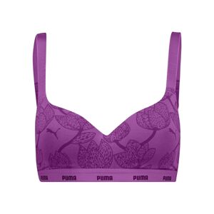 Sport-Bustier, PUMA WOMEN PRINTED PADDED TOP purple Größe S