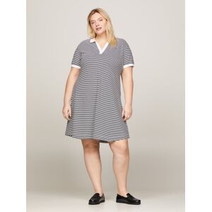 Tommy Hilfiger Curve Polokleid »CRV OPEN PLACKET F&F LY POLO DRS«, Grosse... Breton Ecru/Desert Sky Größe 52