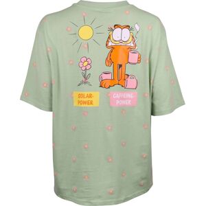 Capelli New York T-Shirt, mit Garfield Rückendruck Solar Power vs. Caffeine ower light green Größe M