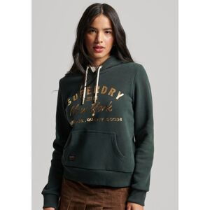 Superdry Kapuzensweatshirt »SU-LUXE METALLIC LOGO HOODIE« Academy Dark Green Größe M