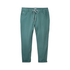TOM TAILOR PLUS Jogger Pants, im 5-Pocket-Stil mit Stretch und Bindeband sea pine green Größe 48