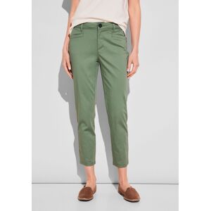 STREET ONE Chinohose, in Satin-Optik dry salvia green Größe 44