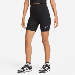 Nike Sportswear Classic Bike-Shorts mit hohem Taillenbund für Damen (ca. 20,5 cm) - Schwarz - XS (EU 32-34)