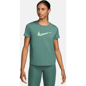 Nike One Swoosh Dri-FIT Kurzarm-Laufoberteil für Damen - Grün - M (EU 40-42)