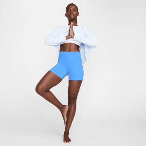 Nike ZenvyBike-Shorts mit sanftem Halt und hohem Taillenbund für Damen (ca. 12 cm) - Blau - M (EU 40-42)