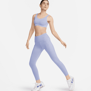 Nike Go7/8-Leggings mit starkem Halt, mittelhohem Bund und Taschen für Damen - Lila - M (EU 40-42)