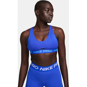 Nike Pro Indy Plunge gepolsterter Sport-BH mit mittlerem Halt für Damen - Blau - 2XL