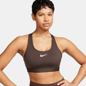 Nike Swoosh Medium SupportSport-BH mit Polster für Damen - Braun - L