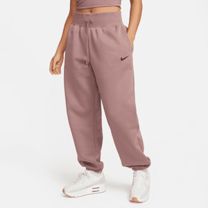 Nike Sportswear Phoenix Fleece Oversize-Trainingshose mit hohem Taillenbund für Damen - Lila - S (EU 36-38)