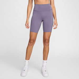 Nike One Leak Protection: PeriodensichereBike-Shorts mit hohem Taillenbund für Damen (ca. 20,5 cm) - Lila - XS (EU 32-34)