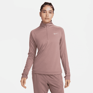 Nike Dri-FIT Pacer Damen-Pullover mit Viertelreißverschluss - Lila - L (EU 44-46)