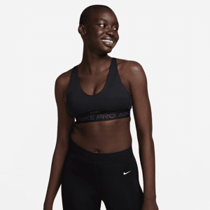 Nike Pro Indy Plunge gepolsterter Sport-BH mit mittlerem Halt für Damen - Schwarz - XL
