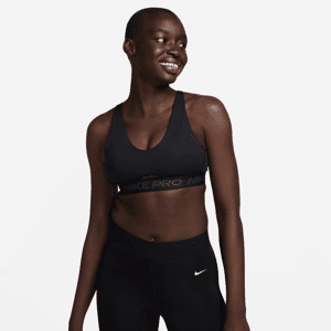 Nike Pro Indy PlungeGepolsterter Sport-BH mit mittlerem Halt für Damen - Schwarz - XL