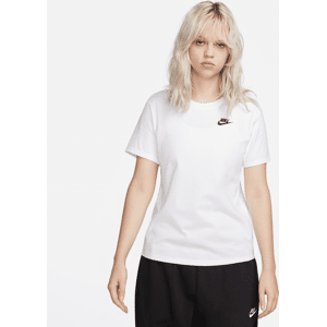 Nike Sportswear Club Essentials Damen-T-Shirt - Weiß - L (EU 44-46)