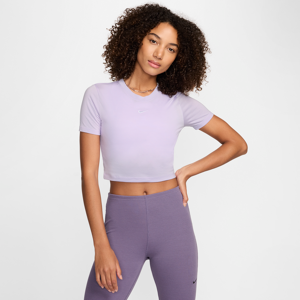 Nike Sportswear Essential Kurz-T-Shirt mit schmaler Passform für Damen - Lila - M (EU 40-42)