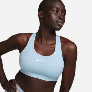 Nike Swoosh Medium Support Sport-BH mit Polster für Damen - Blau - XS