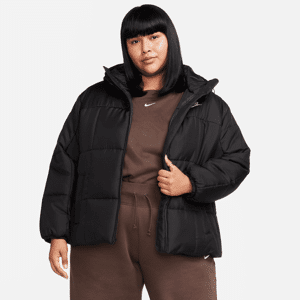 Nike Sportswear Essential Therma-FIT Puffer-Jacke für Damen (Übergröße) - Schwarz - 0X