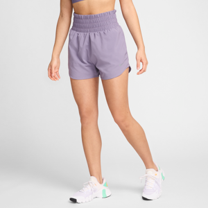 Nike OneDri-FIT Shorts mit Futter und besonders hohem Taillenbund für Damen (ca. 7,5 cm) - Lila - XXL (EU 52-54)